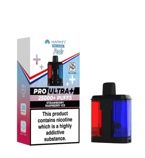 Hayati Pro Ultra+ 25000 Strawberry Raspberry Ice Replacement Pod – 20mg