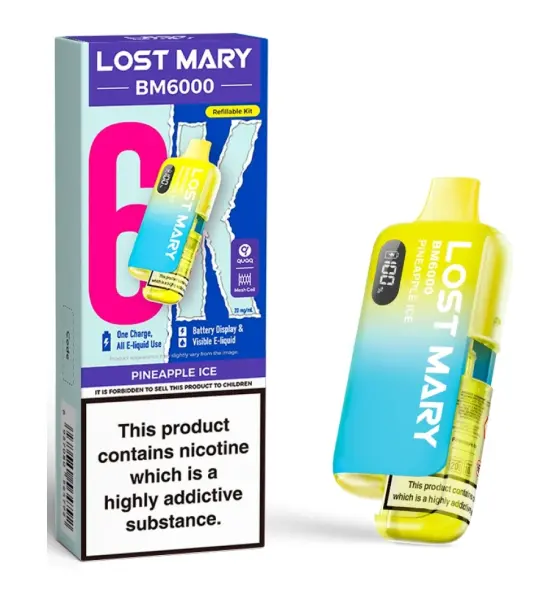 Lost Mary BM6000 Pineapple Ice Prefilled Pod Kit – 20mg