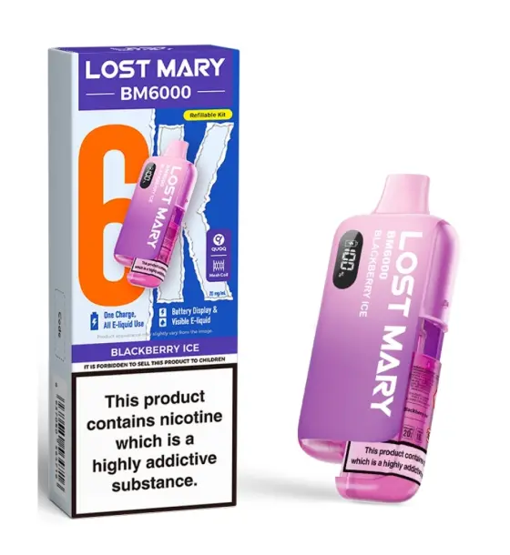 Lost Mary BM6000 Blackberry Ice Prefilled Pod Kit – 20mg