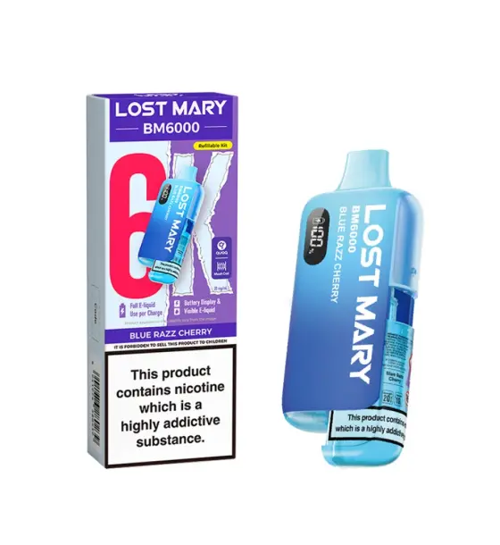 Lost Mary BM6000 Blue Razz Cherry Prefilled Pod Kit – 20mg
