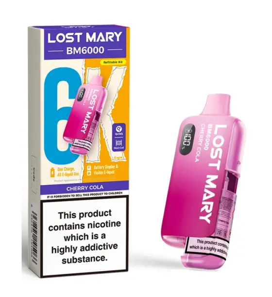Lost Mary BM6000 Cherry Cola Prefilled Pod Kit – 20mg