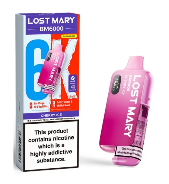 Lost Mary BM6000 Cherry Ice Prefilled Pod Kit – 20mg