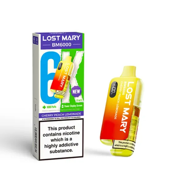 Lost Mary BM6000 Cherry Peach Lemonade Prefilled Pod Kit – 20mg