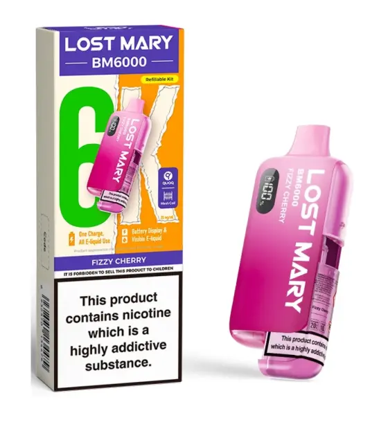 Lost Mary BM6000 Fizzy Cherry Prefilled Pod Kit – 20mg