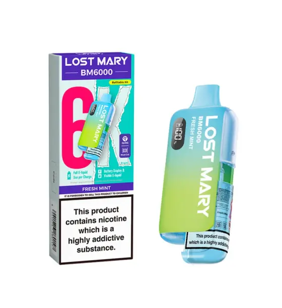Lost Mary BM6000 Fresh Mint Prefilled Pod Kit – 20mg