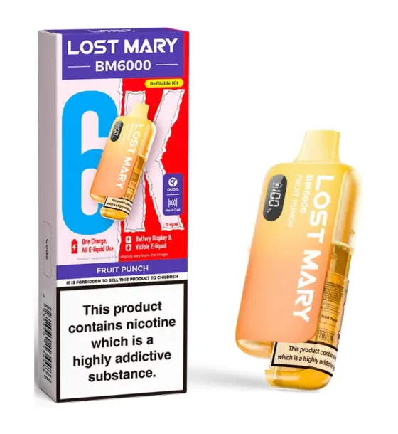 Lost Mary BM6000 Fruit Punch Prefilled Pod Kit – 20mg