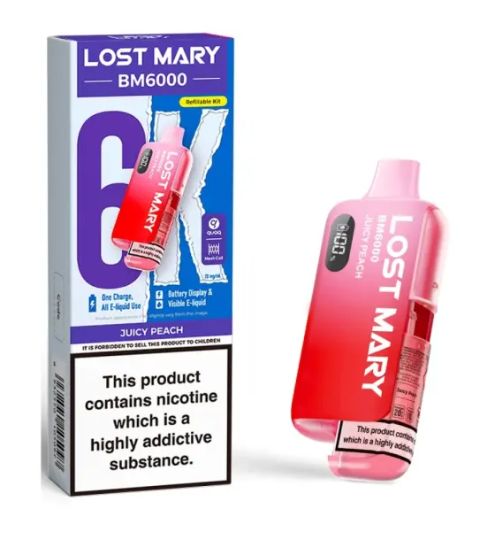 Lost Mary BM6000 Juicy Peach Prefilled Pod Kit – 20mg