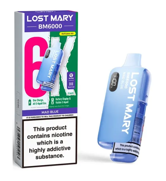 Lost Mary BM6000 Mad Blue Prefilled Pod Kit – 20mg