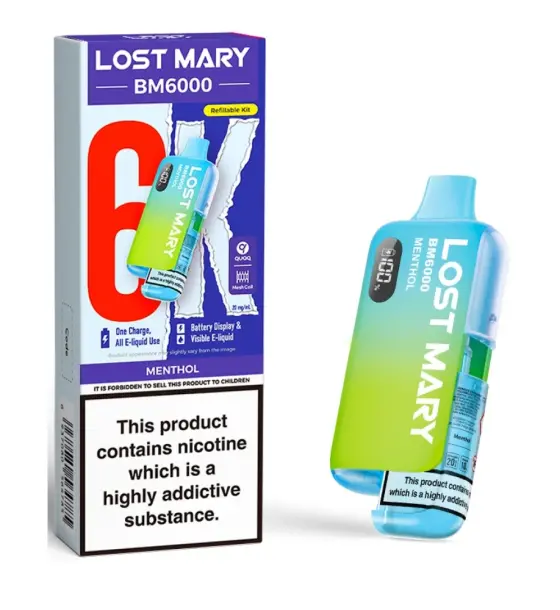 Lost Mary BM6000 Menthol Prefilled Pod Kit – 20mg