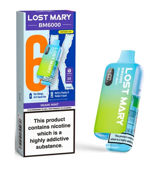 Lost Mary BM6000 Miami Mint Prefilled Pod Kit – 20mg