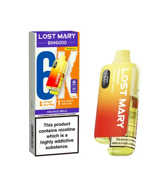 Lost Mary BM6000 Orange Bruu Prefilled Pod Kit – 20mg