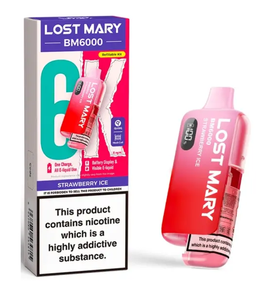 Lost Mary BM6000 Strawberry Ice Prefilled Pod Kit – 20mg