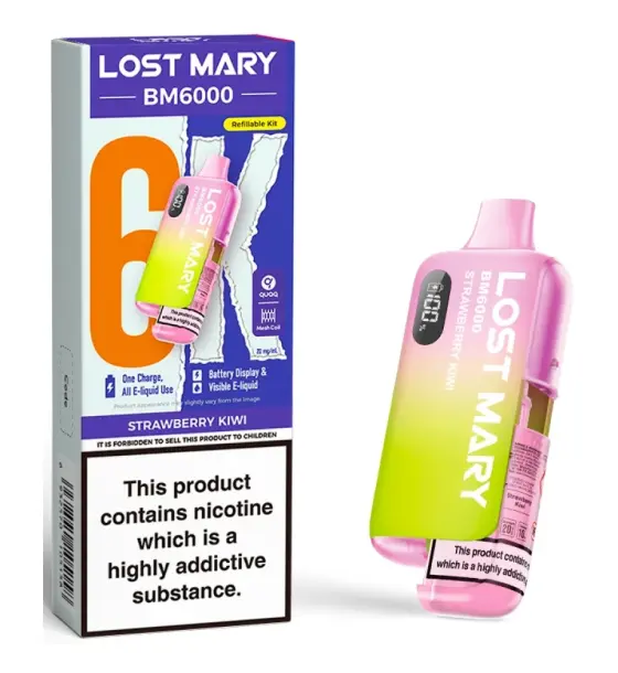 Lost Mary BM6000 Strawberry Kiwi Prefilled Pod Kit – 20mg