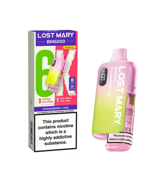 Lost Mary BM6000 Strawberry Lime Prefilled Pod Kit – 20mg