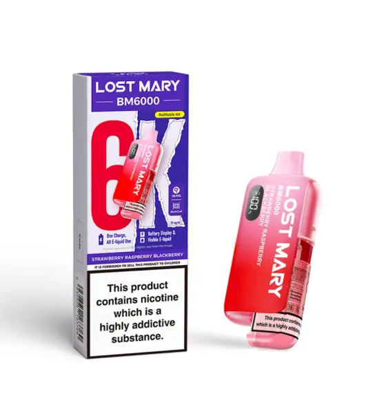 Lost Mary BM6000 Strawberry Raspberry Blackberry Prefilled Pod Kit – 20mg