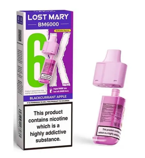 Lost Mary BM6000 Blackcurrant Apple Replacement Pod & Refill Pack – 20mg