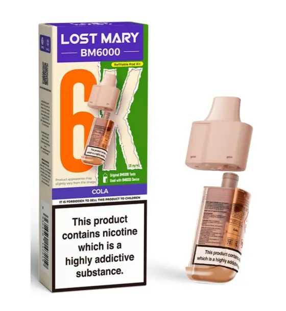 Lost Mary BM6000 Cola Replacement Pod & Refill Pack – 20mg