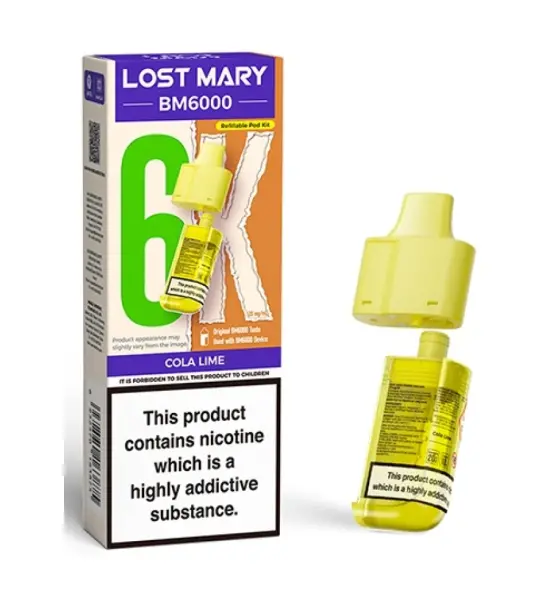 Lost Mary BM6000 Cola Lime Replacement Pod & Refill Pack – 20mg