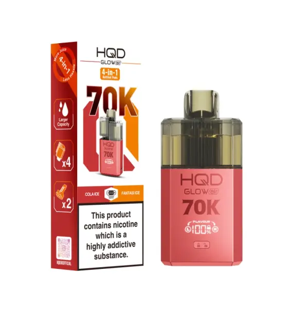 HQD Glow Air 70K Cola Ice & Fantasi Ice Prefilled Pod Kit – 20mg