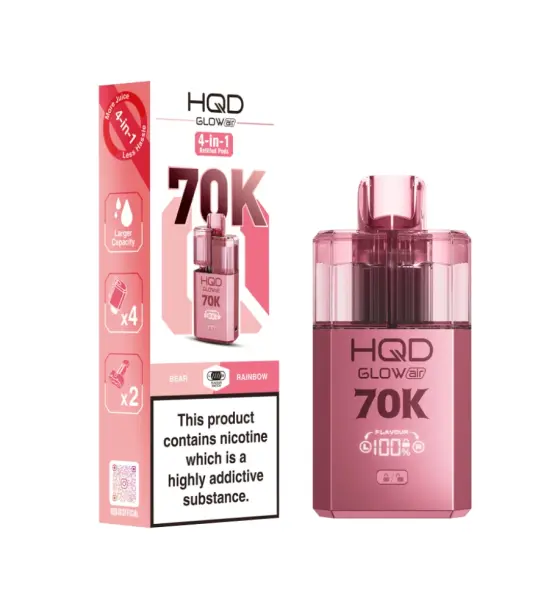 HQD Glow Air 70K Bear & Rainbow Prefilled Pod Kit – 20mg