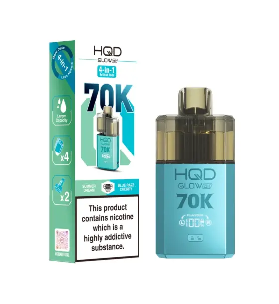 HQD Glow Air 70K Summer Dream & Blue Razz Cherry Prefilled Pod Kit – 20mg