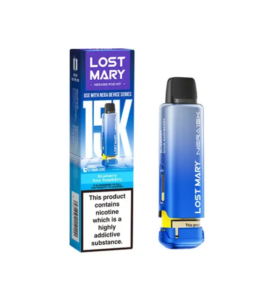 Lost Mary NERA 15K Blueberry Sour Raspberry Replacement Pod & Refill Pack – 20mg