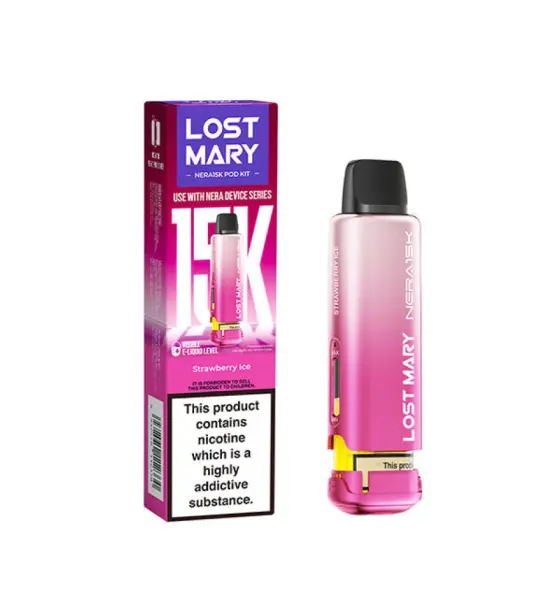 Lost Mary NERA 15K Strawberry Ice Replacement Pod & Refill Pack – 20mg