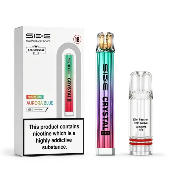 SKE Crystal Plus Kiwi Passion Fruit Guava Prefilled Pod Kit – 20mg