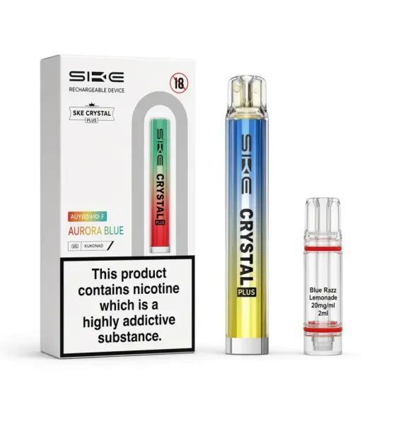 SKE Crystal Plus Blue Razz Lemonade Prefilled Pod Kit – 20mg