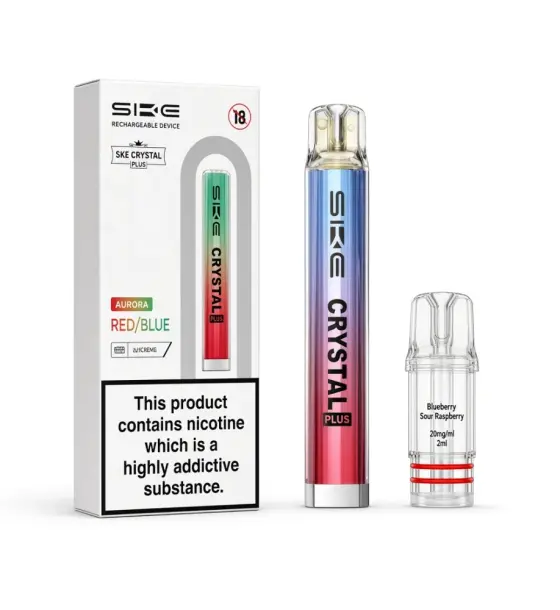 SKE Crystal Plus Blueberry Sour Raspberry Prefilled Pod Kit – 20mg
