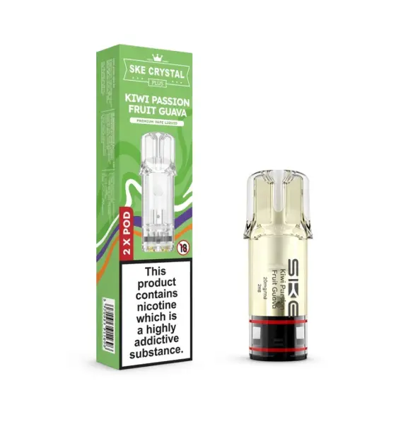 SKE Crystal Plus Kiwi Passion Fruit Guava Prefilled Pods 20mg