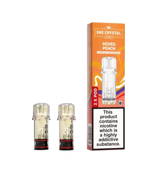 SKE Crystal Plus Mixed Peach Prefilled Pods 20mg