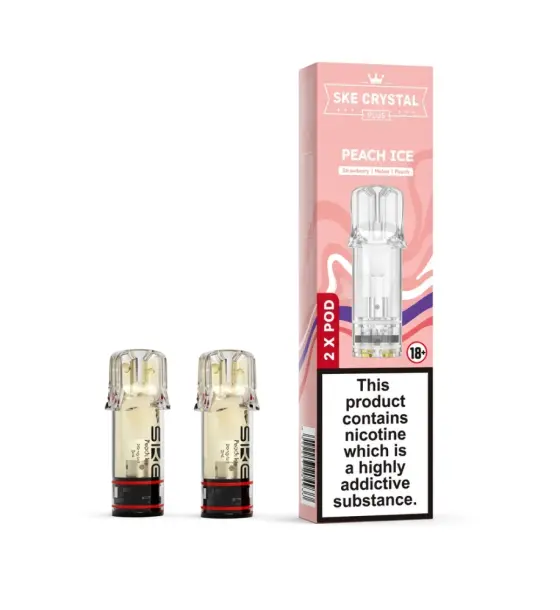 SKE Crystal Plus Peach Ice Prefilled Pods 20mg