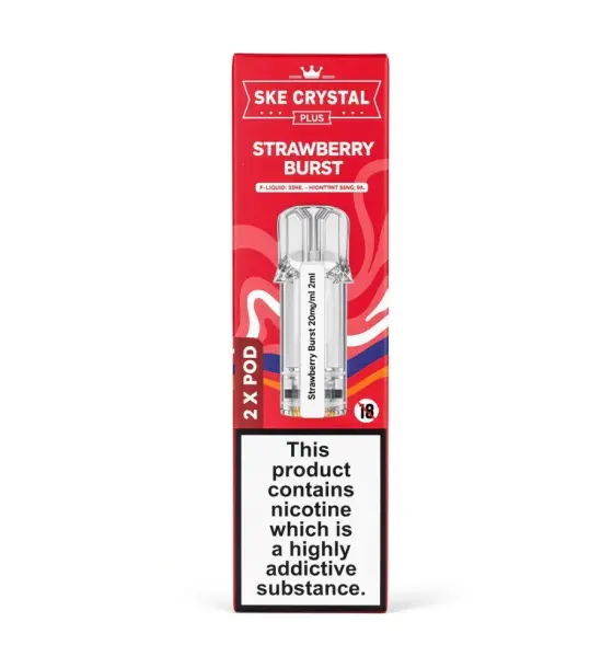 SKE Crystal Plus Strawberry Burst Prefilled Pods 20mg