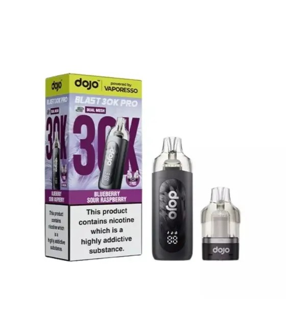 Vaporesso DOJO Blast 30K Pro Blueberry Sour Raspberry Prefilled Pod Kit – 20mg