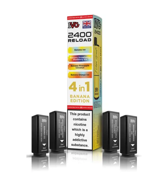 IVG 2400 4 in 1 Banana Edition Reload Pods – 20mg