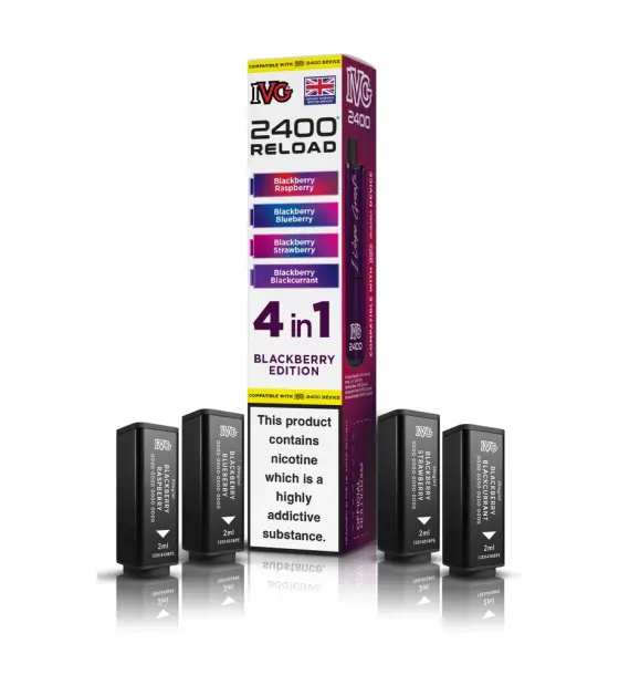IVG 2400 4 in 1 Blackberry Edition Reload Pods – 20mg