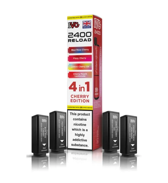 IVG 2400 4 in 1 Cherry Edition Reload Pods – 20mg