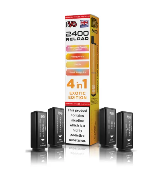 IVG 2400 4 in 1 Exotic Edition Reload Pods – 20mg