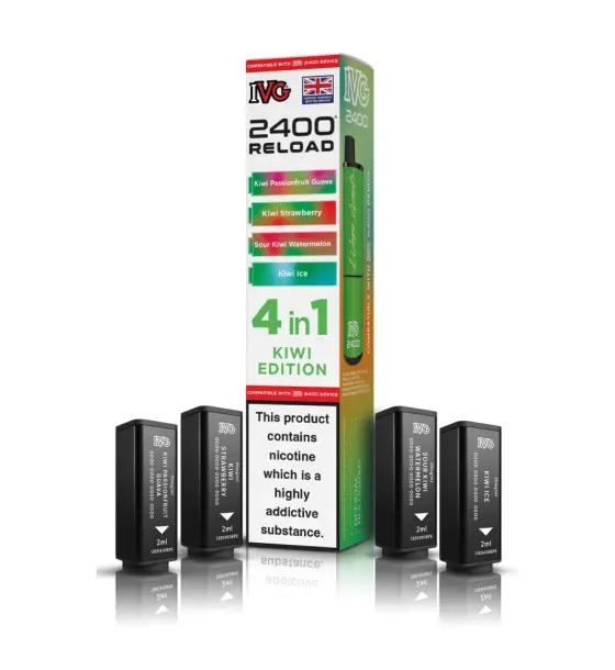 IVG 2400 4 in 1 Kiwi Edition Reload Pods – 20mg