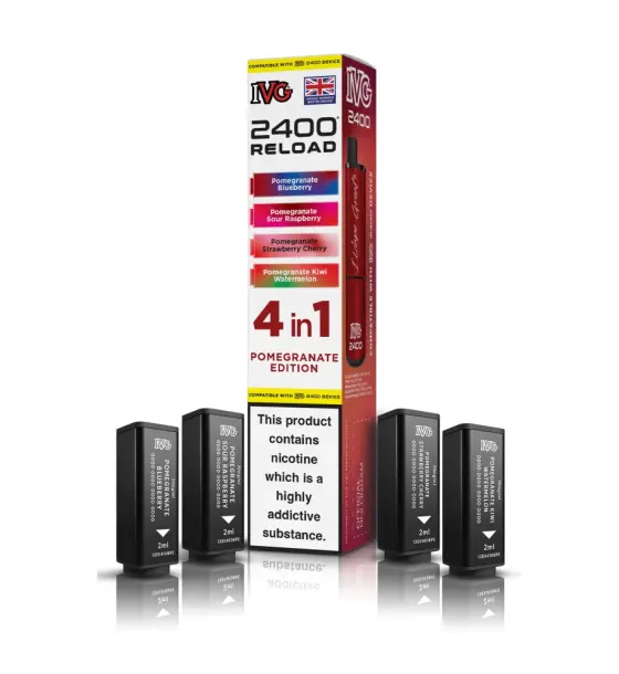 IVG 2400 4 in 1 Pomegranate Edition Reload Pods – 20mg