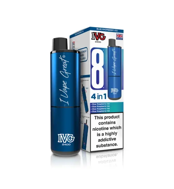 IVG 2400 4 in 1 Blue Raspberry Ice Reload Pods – 20mg