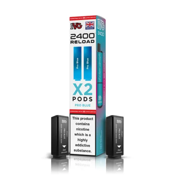 IVG 2400 4 in 1 Pro Blue Reload Pods – 20mg
