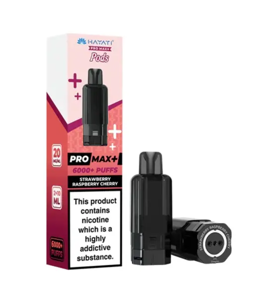 Hayati Pro Max+ 6000 Strawberry Raspberry Cherry Replacement Pod – 20mg