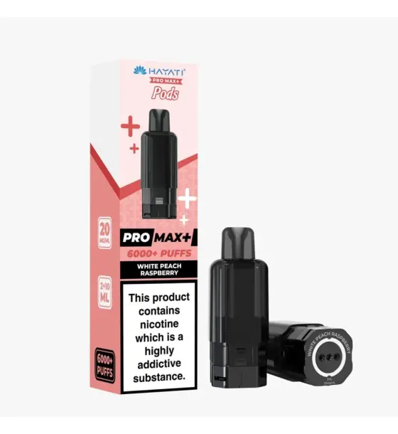 Hayati Pro Max+ 6000 White Peach Raspberry Replacement Pod – 20mg