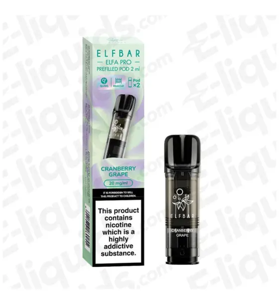 Elf Bar ELFA Pro Cranberry Grape Prefilled Pod Kit – 20mg