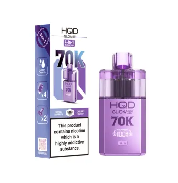 HQD Glow Air 70K Mixed Berries & Cherry Berry Prefilled Pod Kit – 20mg