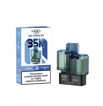 HQD Glow Air 35K Mr Blue & Mr Blue Razz Ice Prefilled Pod – 20mg