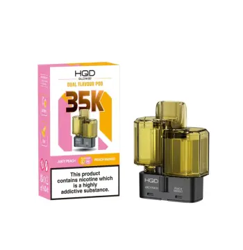 HQD Glow Air 35K Juicy Peach & Peach Mango Prefilled Pod – 20mg